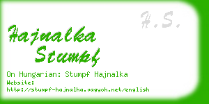 hajnalka stumpf business card